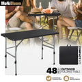 4Ft Foldable Plastic Dining Table Portable Outdoor Foot