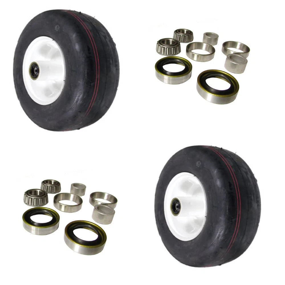 2pk Front Solid Tire Assembly 13x6.5-6 Flat Free Caster Wheel Fits