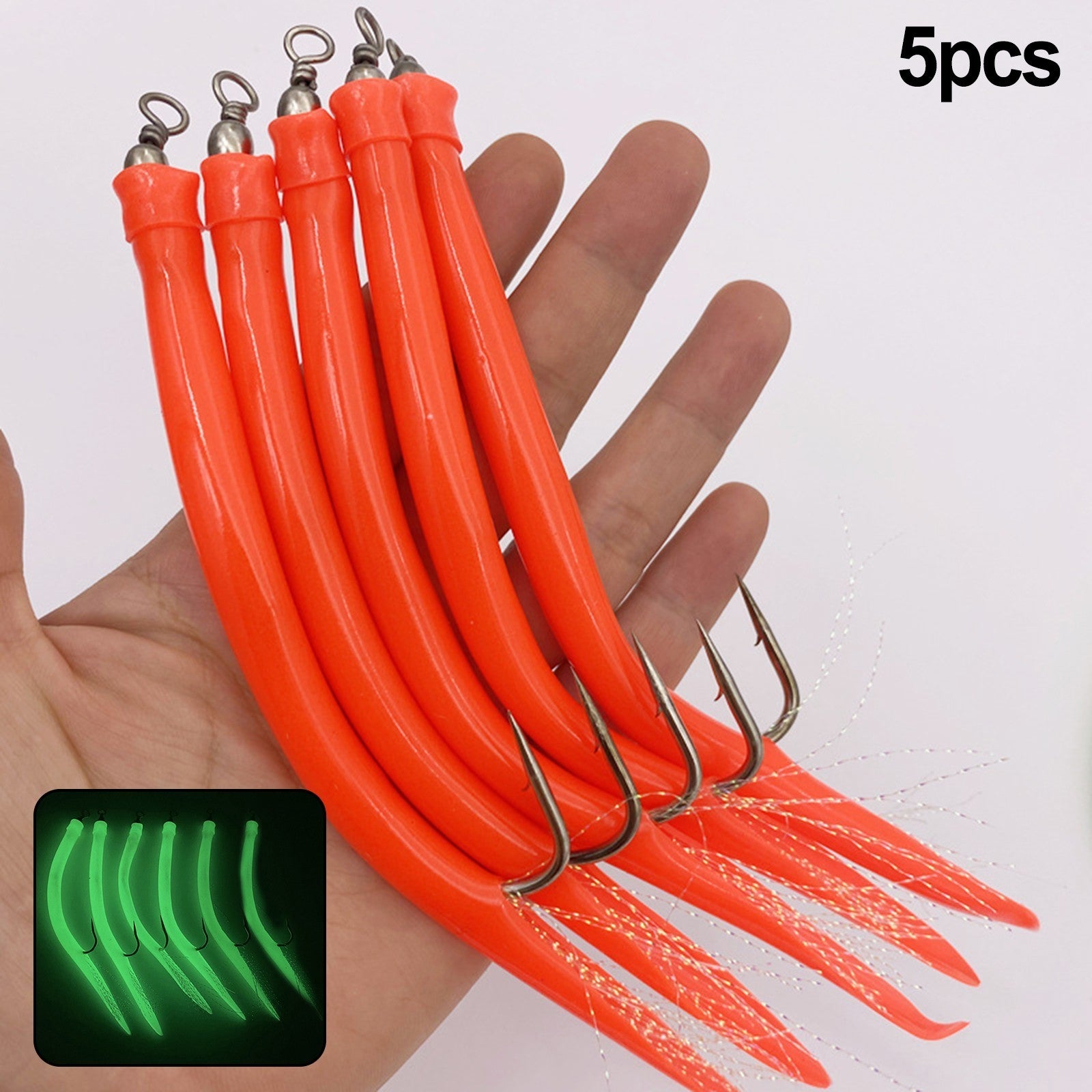 Barbed Octopus Hook Fishing Eel Tube