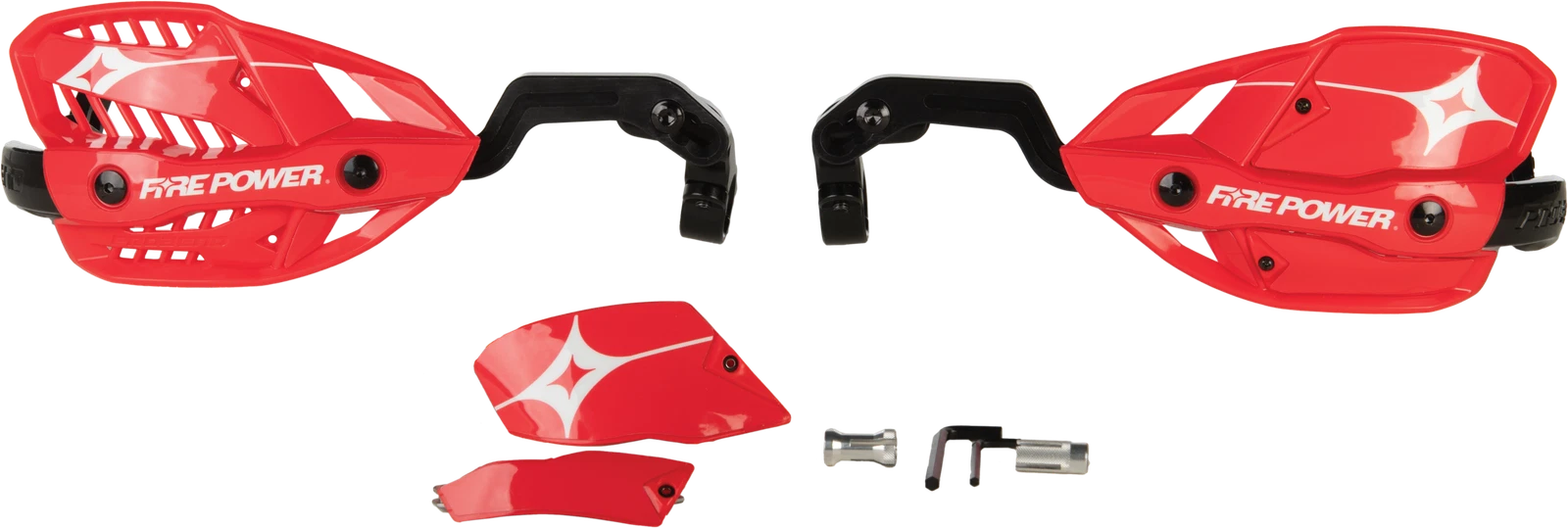 Fire Power 1 1/8" Closed Handguard Red For Offroad Bikes 2018-2024