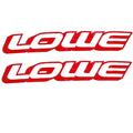 Lowe Boat Logo Decals Red Stickers Pair by Lowe