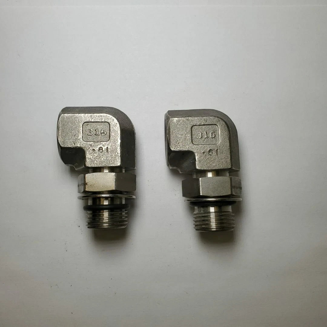 1/2" Male Npt X Female Npt 316 Stainless 90 Deg Elbow Straight