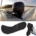 Boat Full Outboard Engine Cover Waterproof for 150-225HP Motors Black