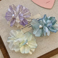 Floral Peony Design Hair Clip Vintage Style