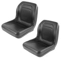 Two Black High Back Seat Fits John Deere Trail Fits Gator Gas Diesel