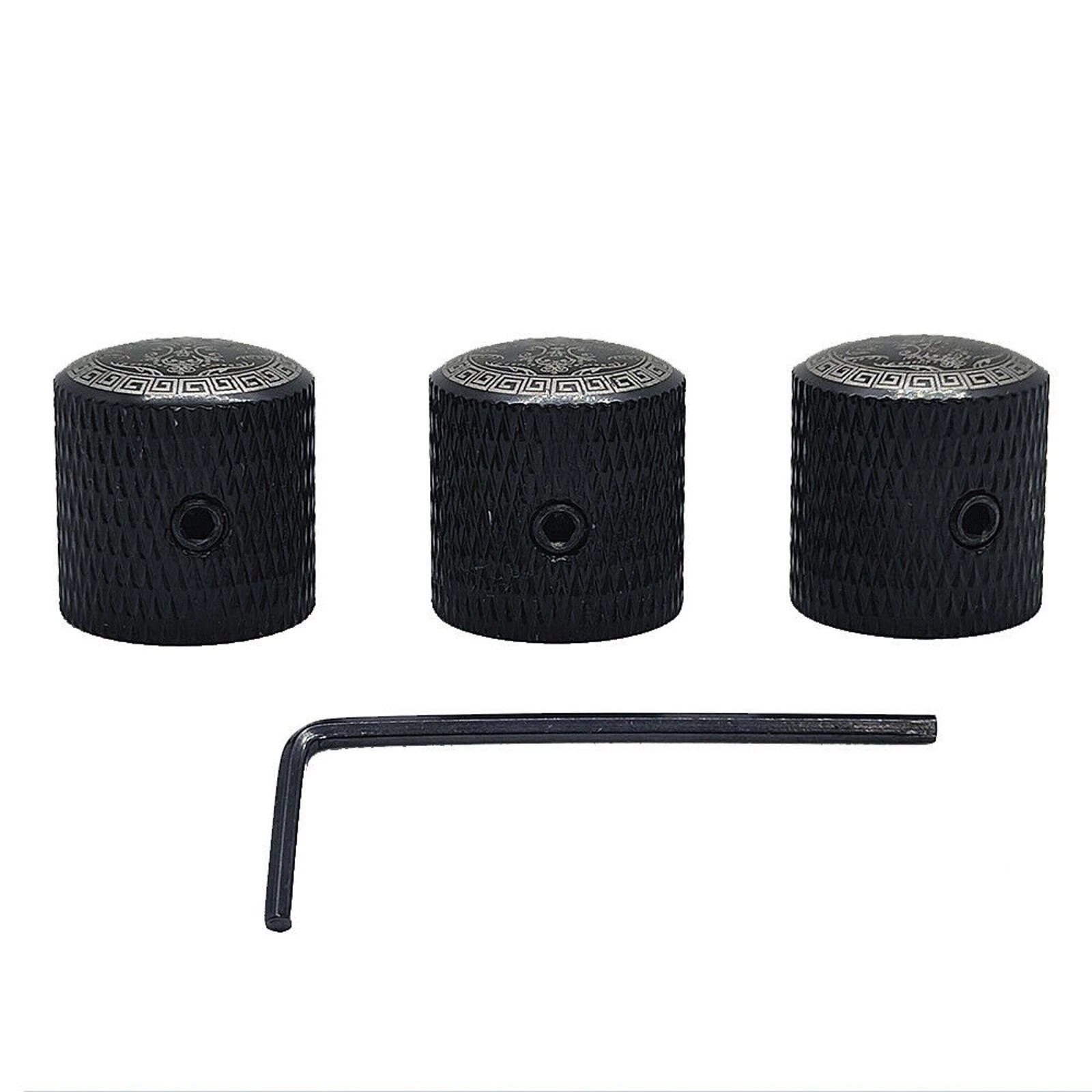 Electric Guitar Volume Tone Control Dome Knobs Metal Potentiometer