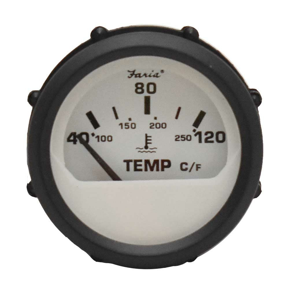 Temperature Gauge Faria Euro White 2 Inch by Faria