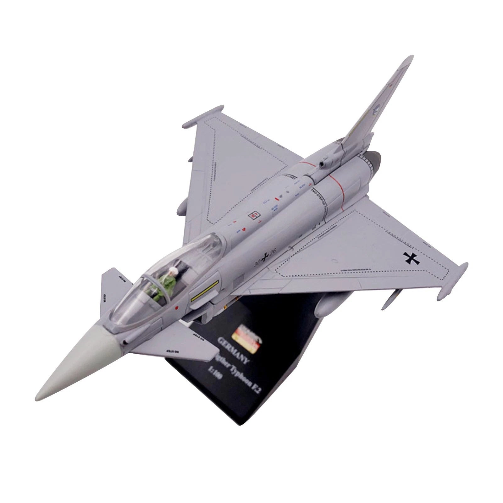 1:100 Germany Luftwaffe Fighter European Ef2000 Simulation Alloy