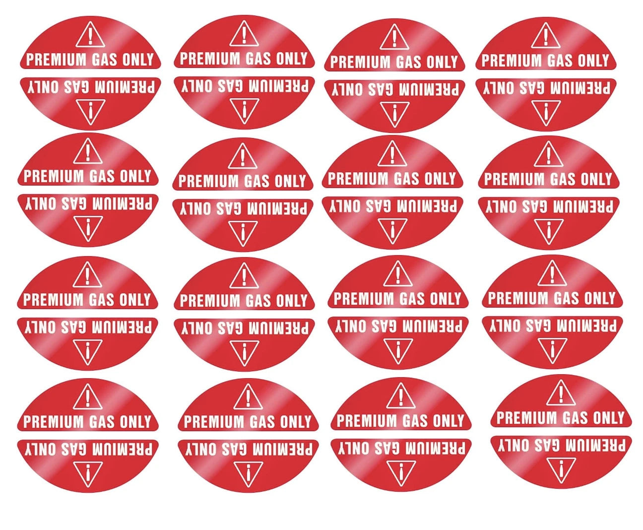 Premium Gas Only Sticker – Fuel Warning Label