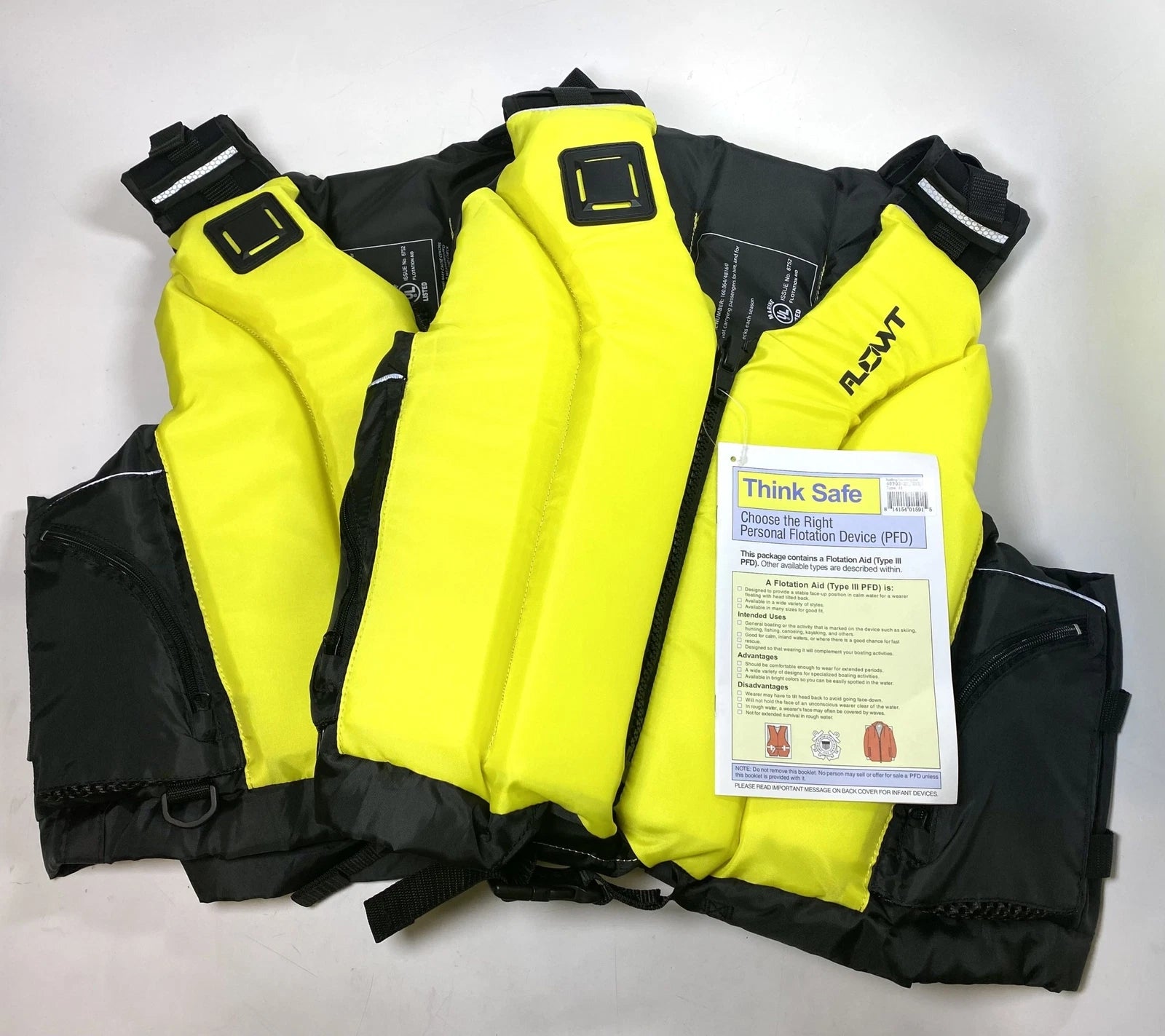 Flowt 40703, Type Iii 2x/3xl Paddling / Day Sailing Vest - 2 Pack