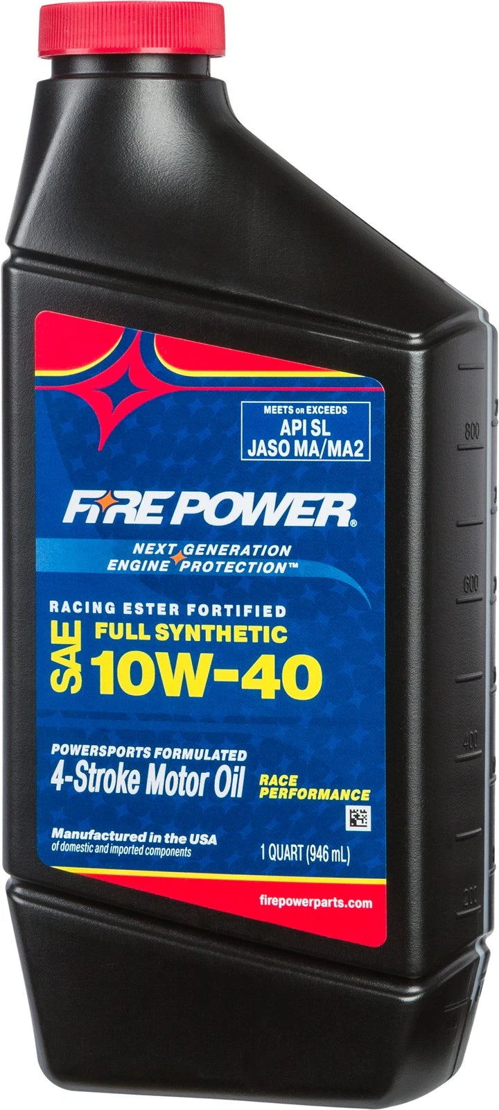 Fire Power Synthetic Ester 10W-40 Motorcycle Engine Oil 1 Quart For