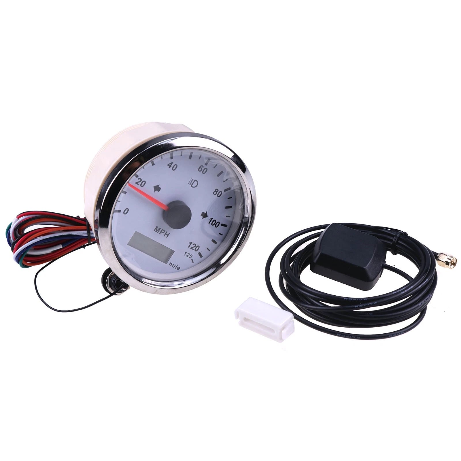 Gps Speedometer 125mph Odometer For Car Boat Truk 3 3/8''