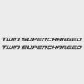 Boat Twin Supercharged Decals Gray White Stickers