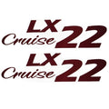 G3 Boat Decals 734046572 | LX 22 Cruise 9 1/4 Inch Burgundy (Pair)Open
