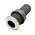Boat Straight Thru Hull Livewell Fitting 1 1/8 Inch Polished