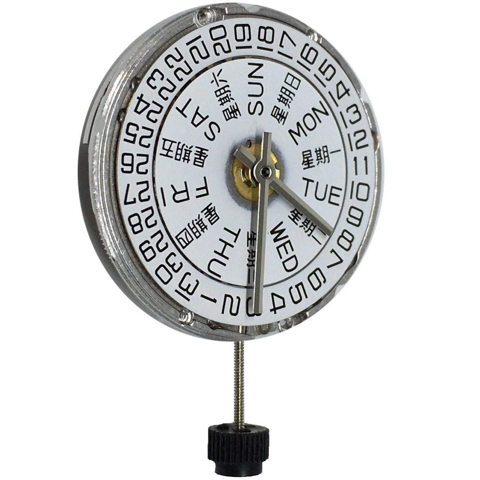 White Day/date@3 Automatic Watch Movement For Eta 2836-2 Sellita