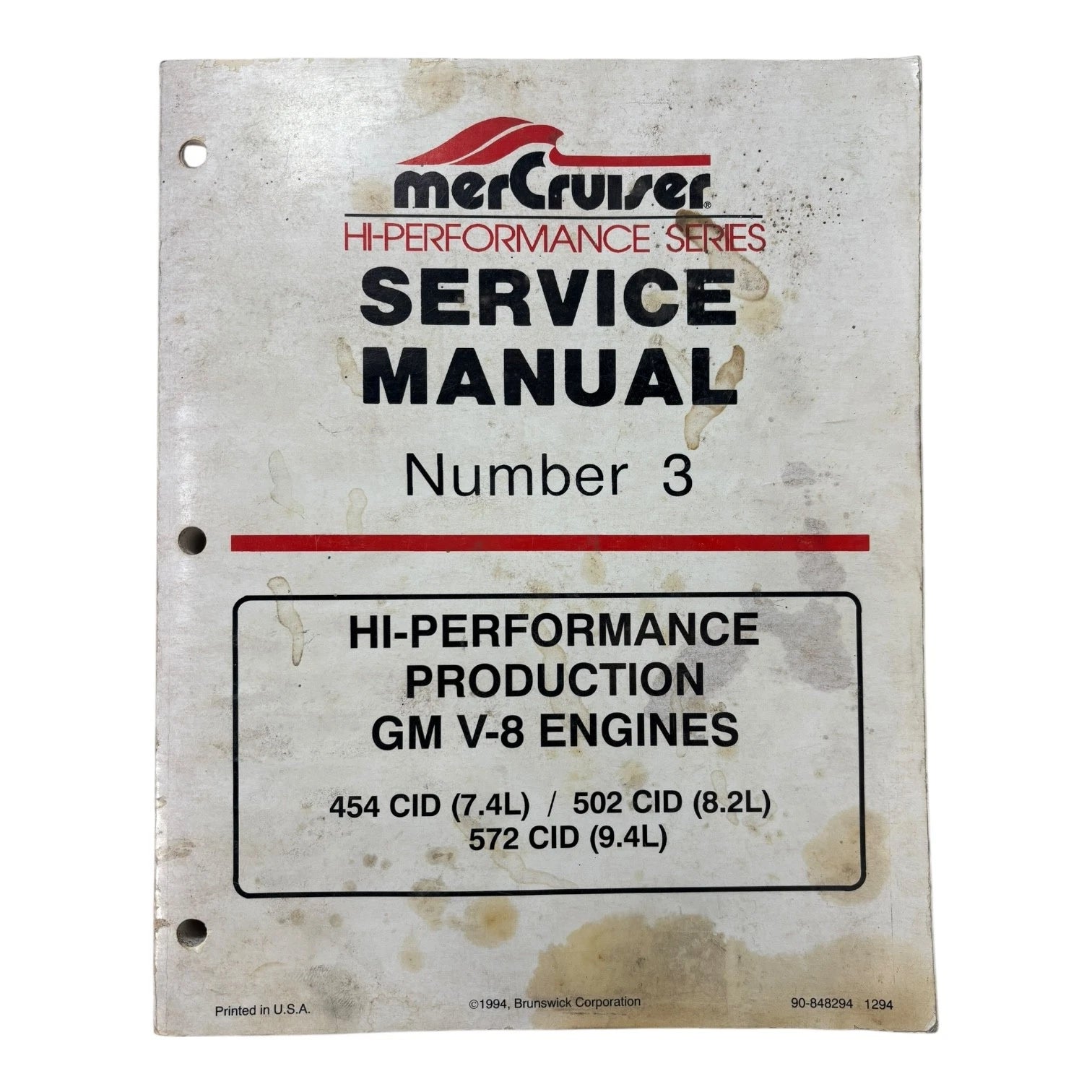 Mercruiser Hi-performance 90-848294, Gm V-8 Engines Service Manual #3