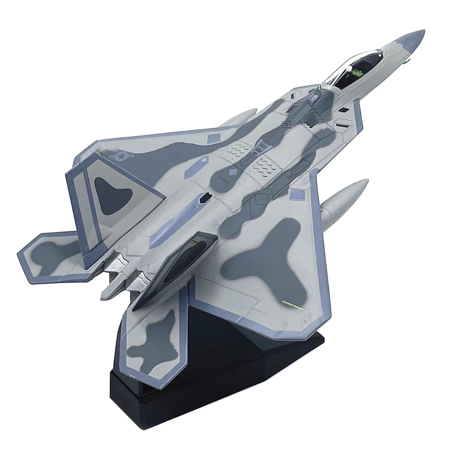 F-22 Raptor Stealth Combat Aircraft Model 1:100 Scale Alloy For