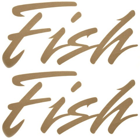 Palm Beach Boat Decal Fish 5 1/2 x 2 3/4 Inch Gold by Palm Beach