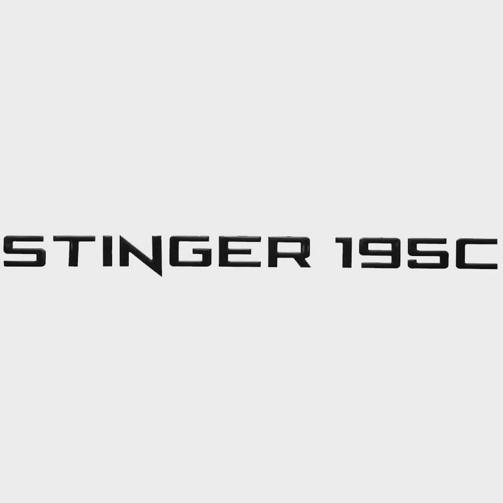 Lowe Boat Raised Decal Stinger 195C Black 31 1/2 Inch by Lowe