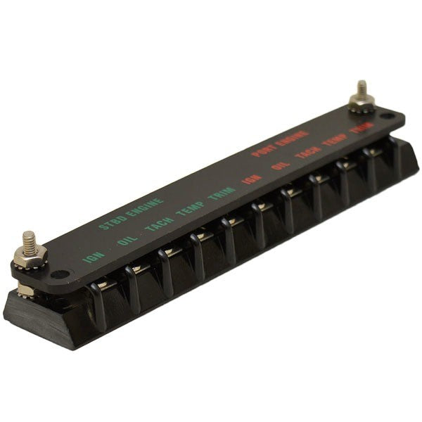 Boat Engine Terminal Block 20 Gang STBD PORT 6 3/4 x 1 1/4 Inch