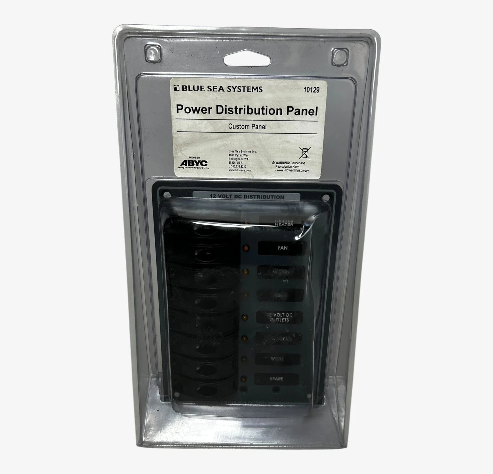 Blue Sea Systems 10129, Power Distribution Panel , 8 Position - 12V