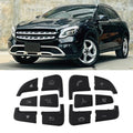 Custom Fit Black Abs Car Steering Wheel Button Cover Sticker For Benz