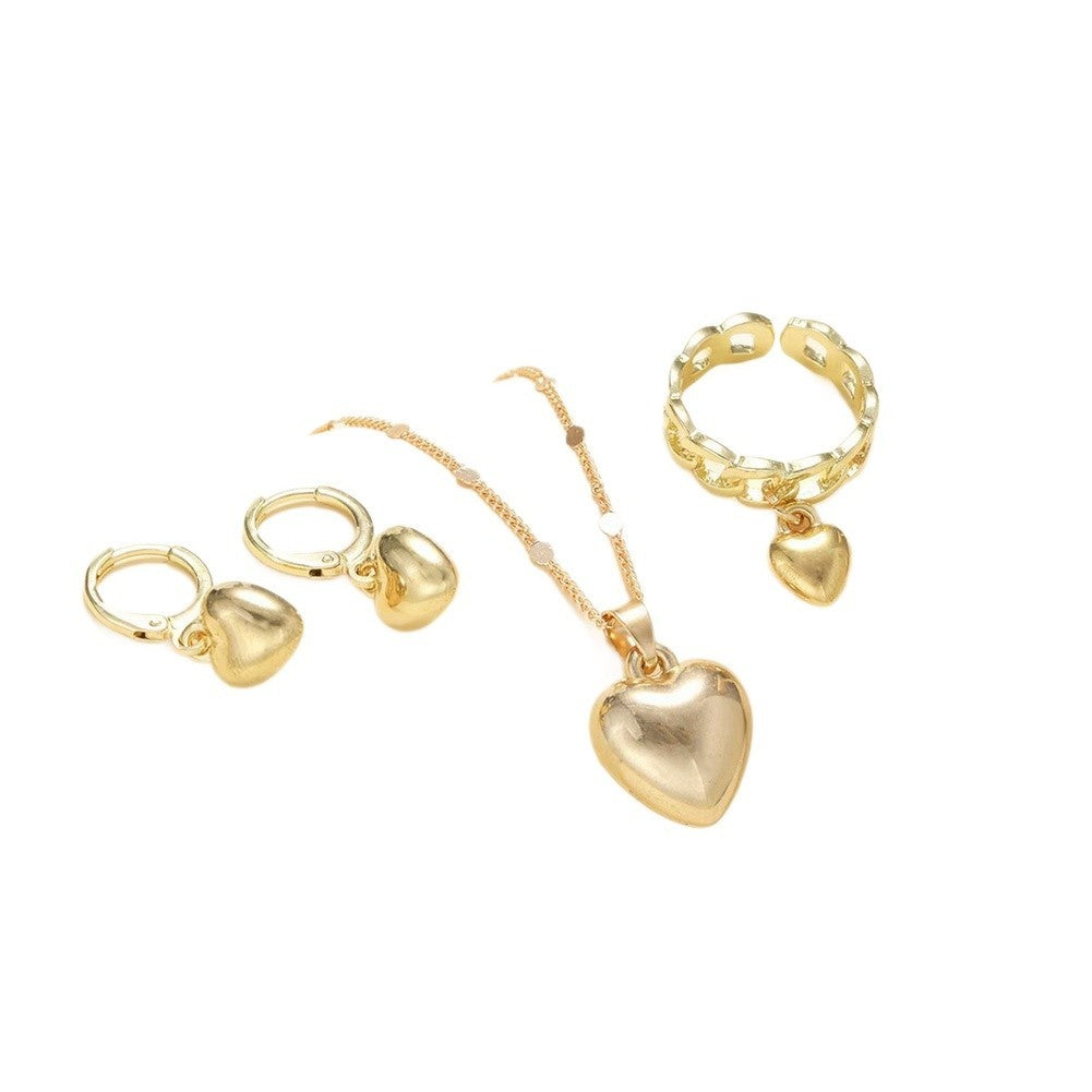 Heart Necklace Set Punk Style