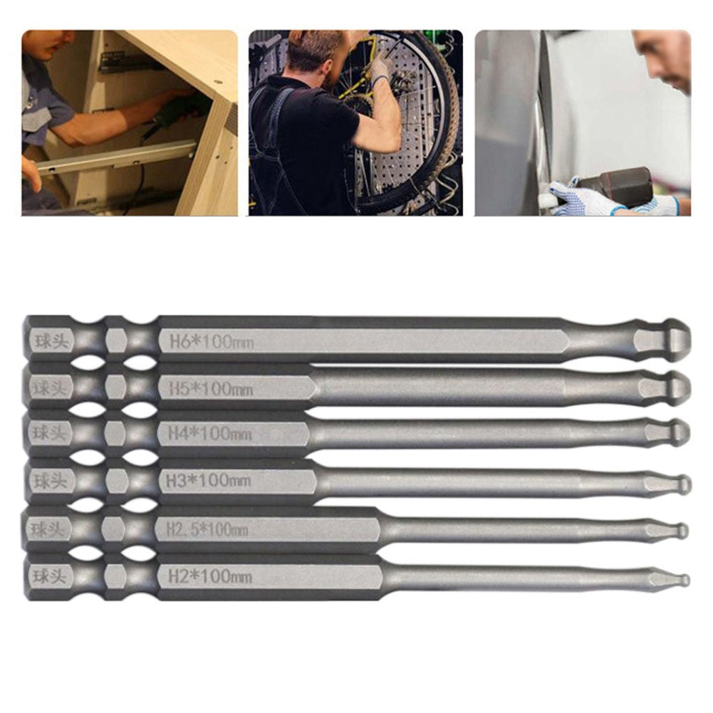 Ball Head Hexagon Screwdriver Bit 3.93 Inch