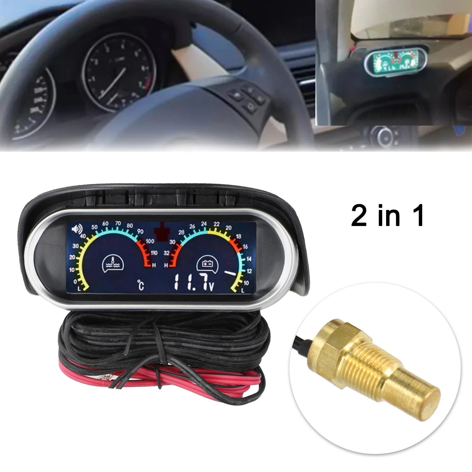 Innovative Car Water Temperature Gauge With Digital Readout And Sensor