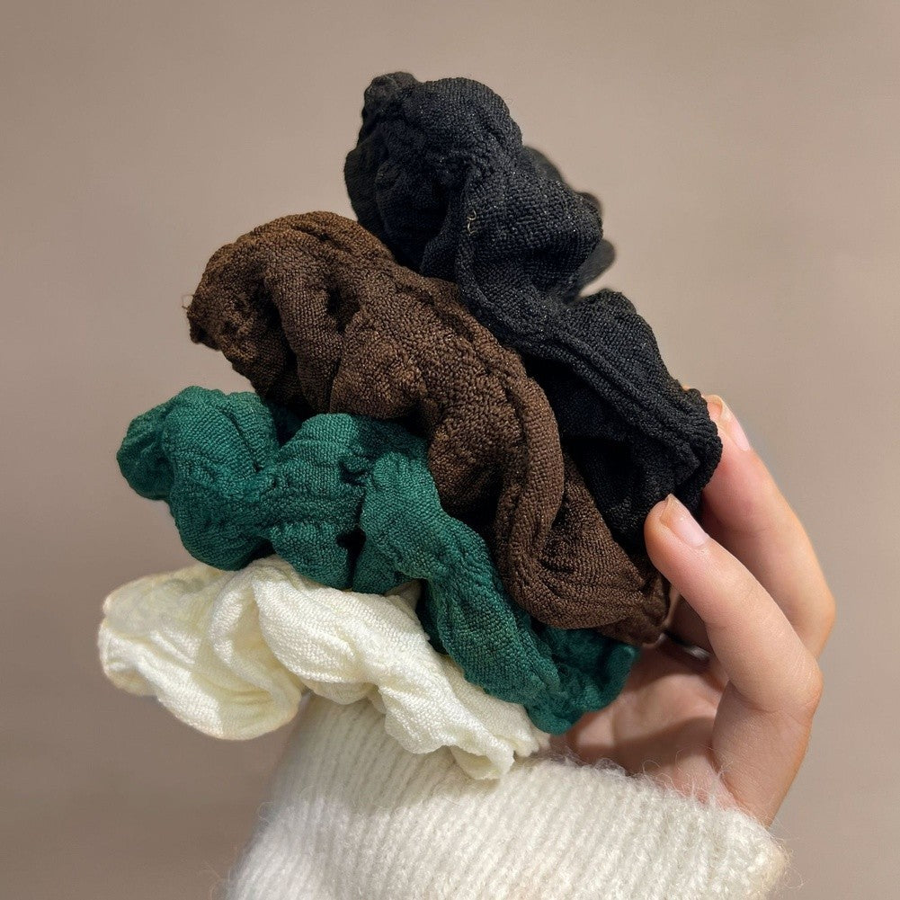 Textured Scrunchies Puff Hair Ties