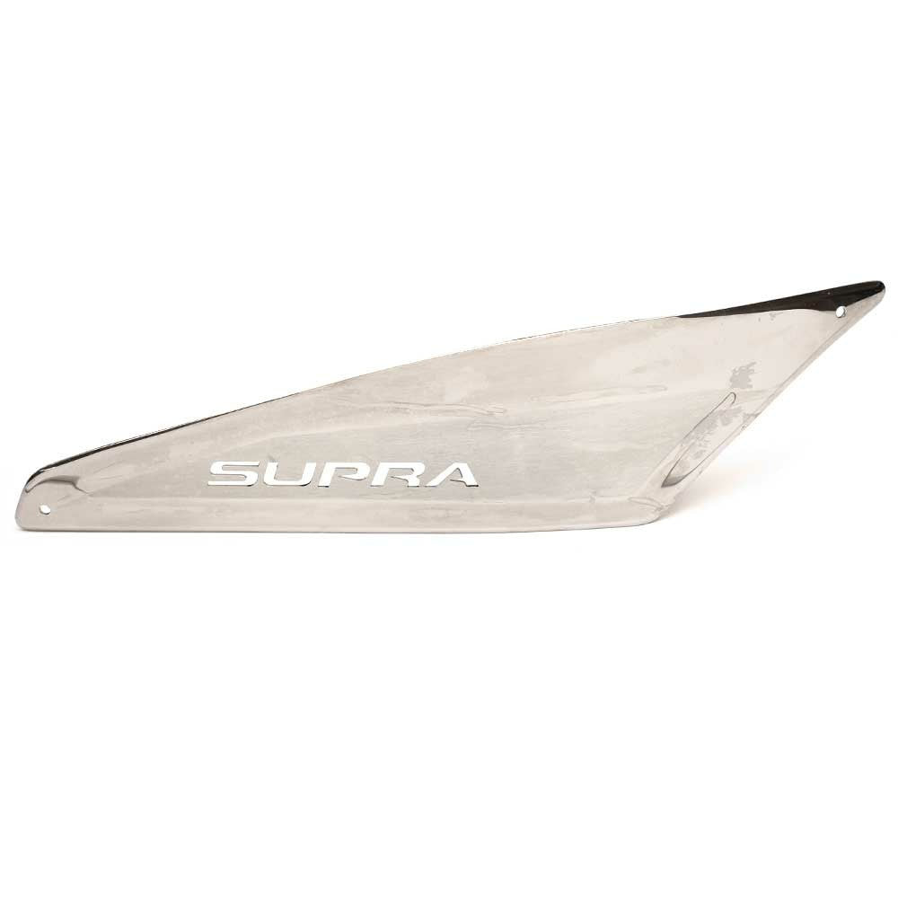 Supra Boat Curved Logo Insert Stainless 15 1/2 x 4 Inch by Supra