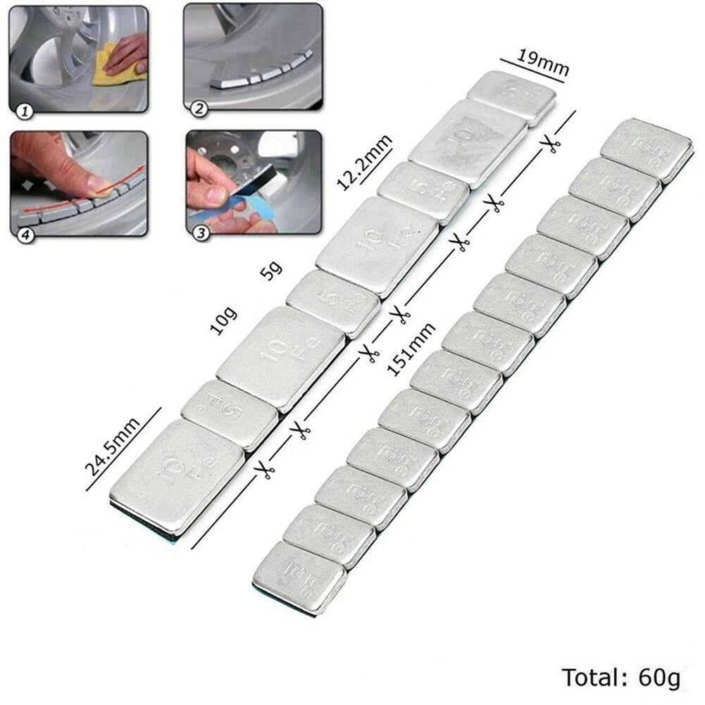 60g Galvanized Iron Wheel Weight Blocks For Tire | Hook & Hull Co