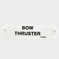 Carver Boat Bow Thruster Label White Plastic by Carver