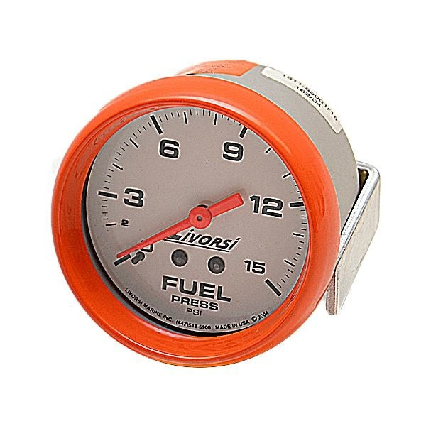 Livorsi Boat Fuel Pressure Gauge Baja 2 5/8 Inch Orange by Livorsi