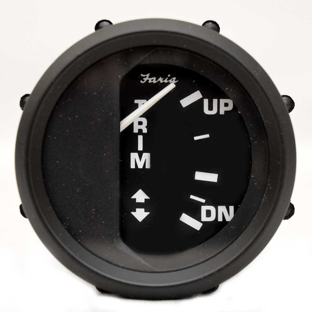 Faria Boat Trim Gauge 12828 Mercury Euro Black 2 Inch by Faria