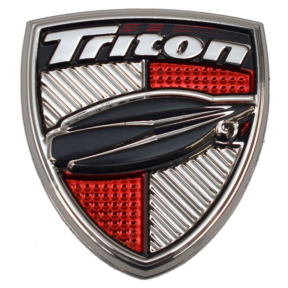 Raised Emblem Decal Triton Red/Silver/Black by Triton