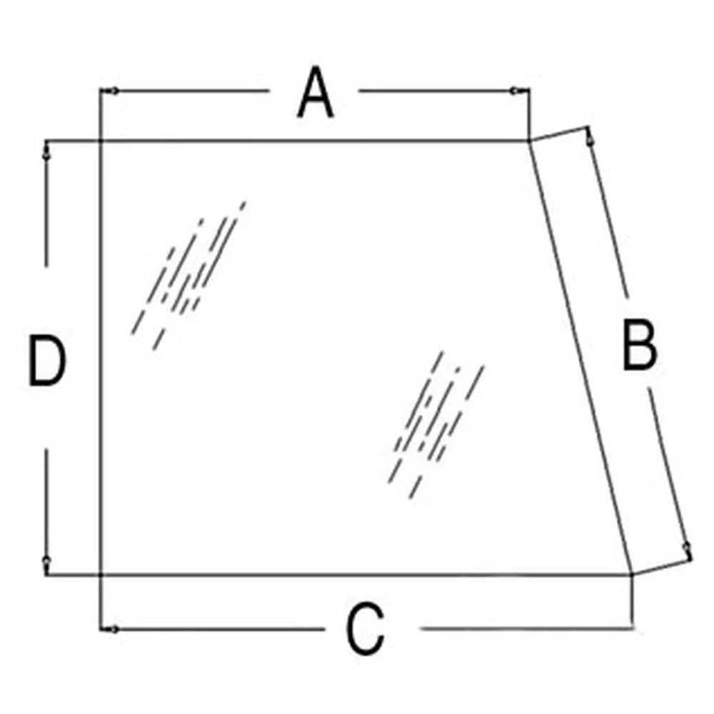 Cab Glass - Right Hand Or Left Hand Side Window Fits Allis Chalmers