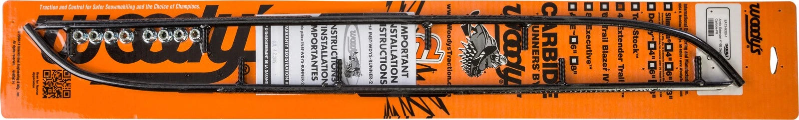 Woodys 4-inch Carbide Arctic Ski Runner For Arctic Cat Snowmobiles
