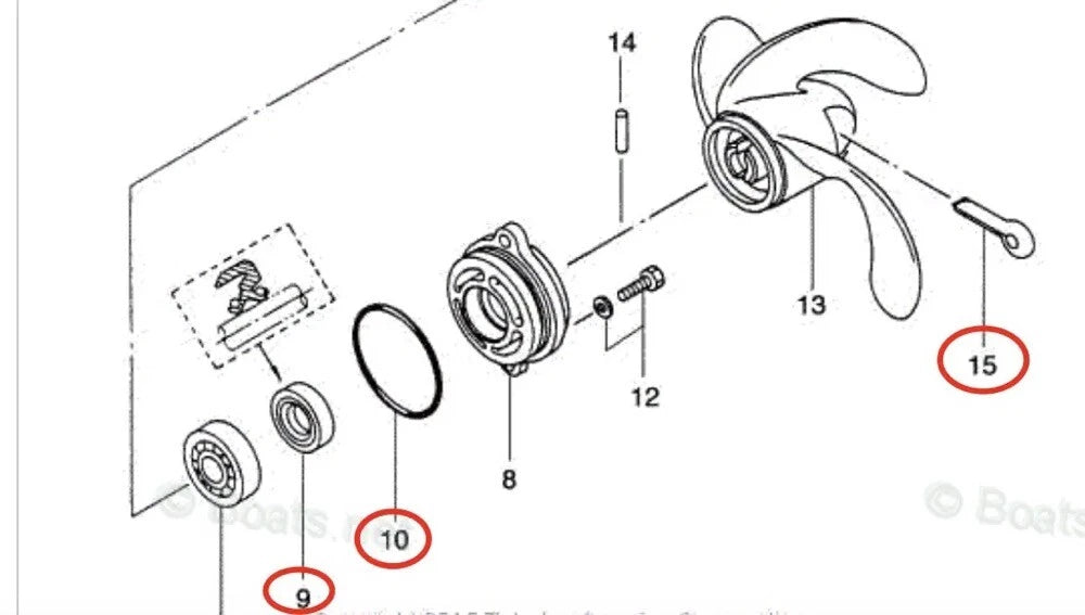 Lower Unit Oil Seal – Tohatsu 2/2.5/3.5HP