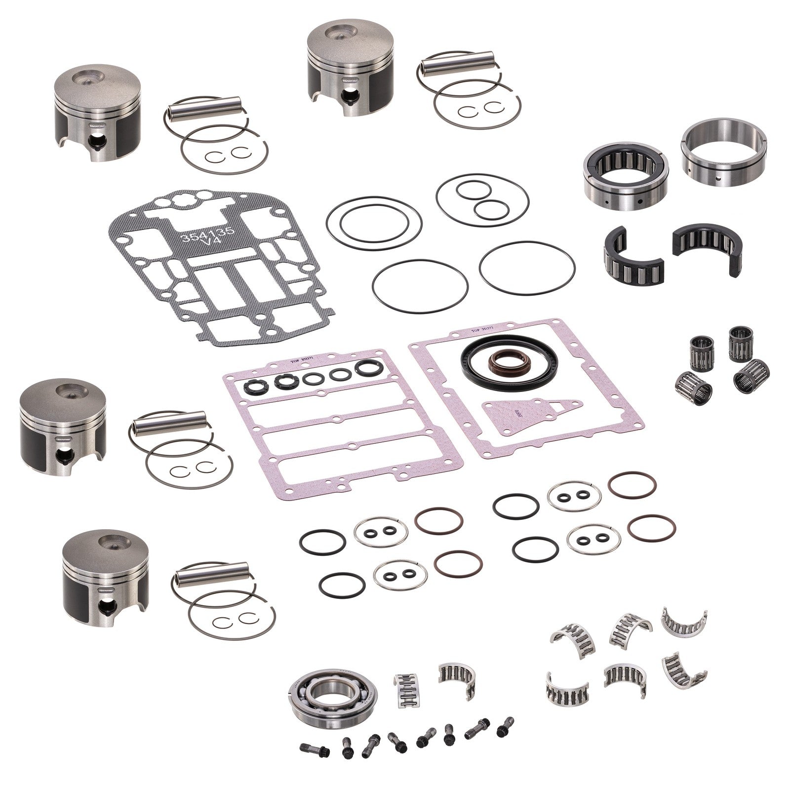 Powerhead Piston Gasket Rebuild Kit for Johnson Evinrude 115 130 V4 by Sierra