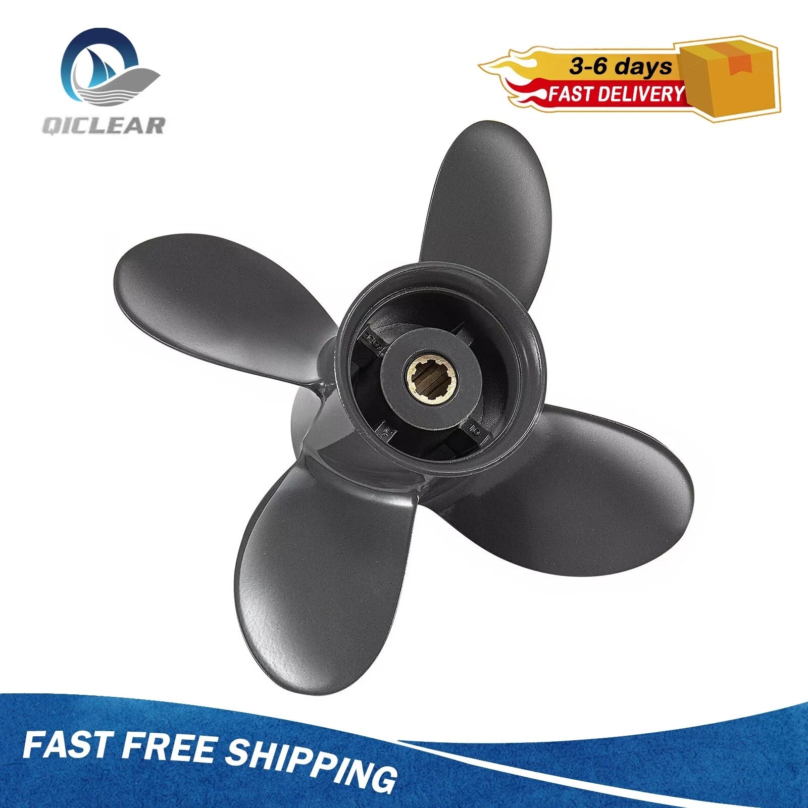 9 1/4 X 10 Aluminum Outboard Boat Propeller Fit Honda Engines 8-20hp