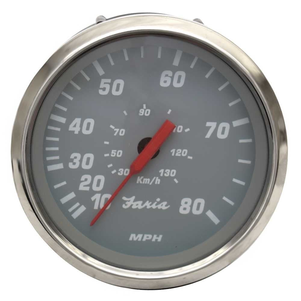Speedometer Gauge Faria Professional Gray by Faria