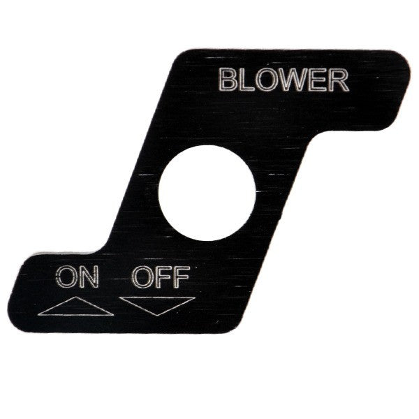 MasterCraft Boat Blank Switch Plate Blower Black Aluminum by MasterCraft