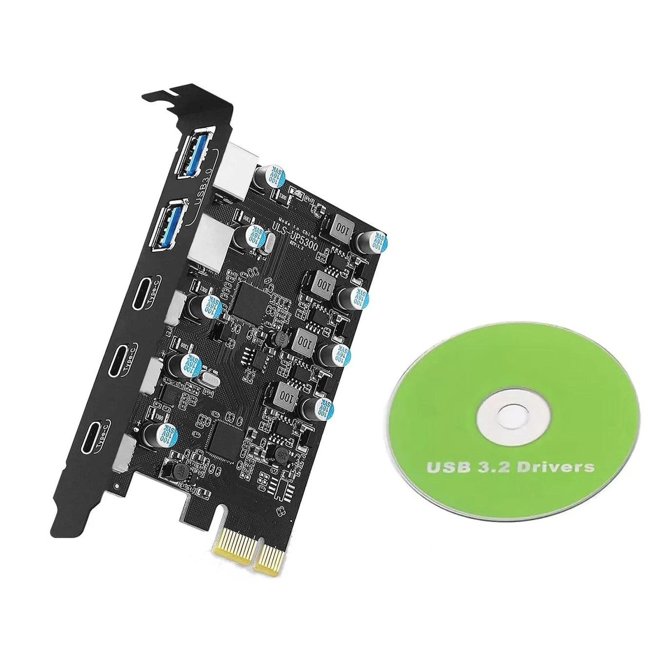 Desktop Expansion Card With 5 Ports 20gdps Usb 3.2 Gen 2 2*usb-a