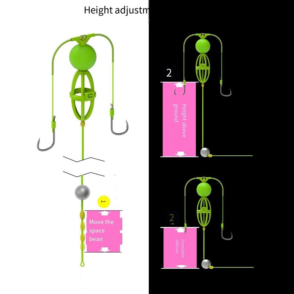 Double Hook Reverse Bottom Fishing Rigs
