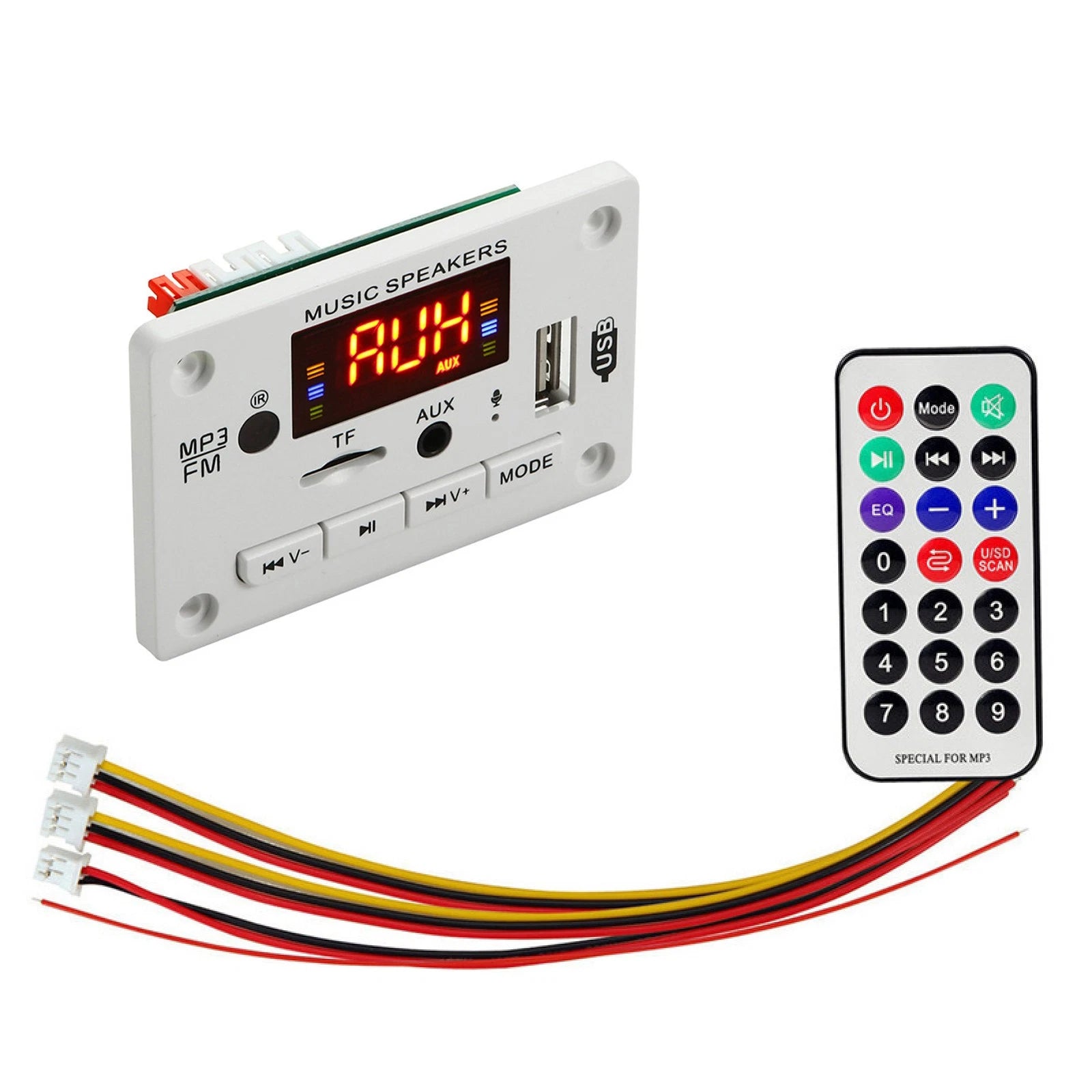 12V Mp3 Decoder Board Module Wireless Car Mp3 Player Tf Card Slot Fm