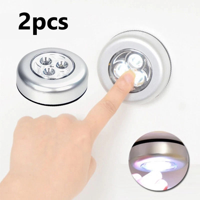 White Led Light Touch Lamps 3-LED Touch Lamps Self-stick On Click