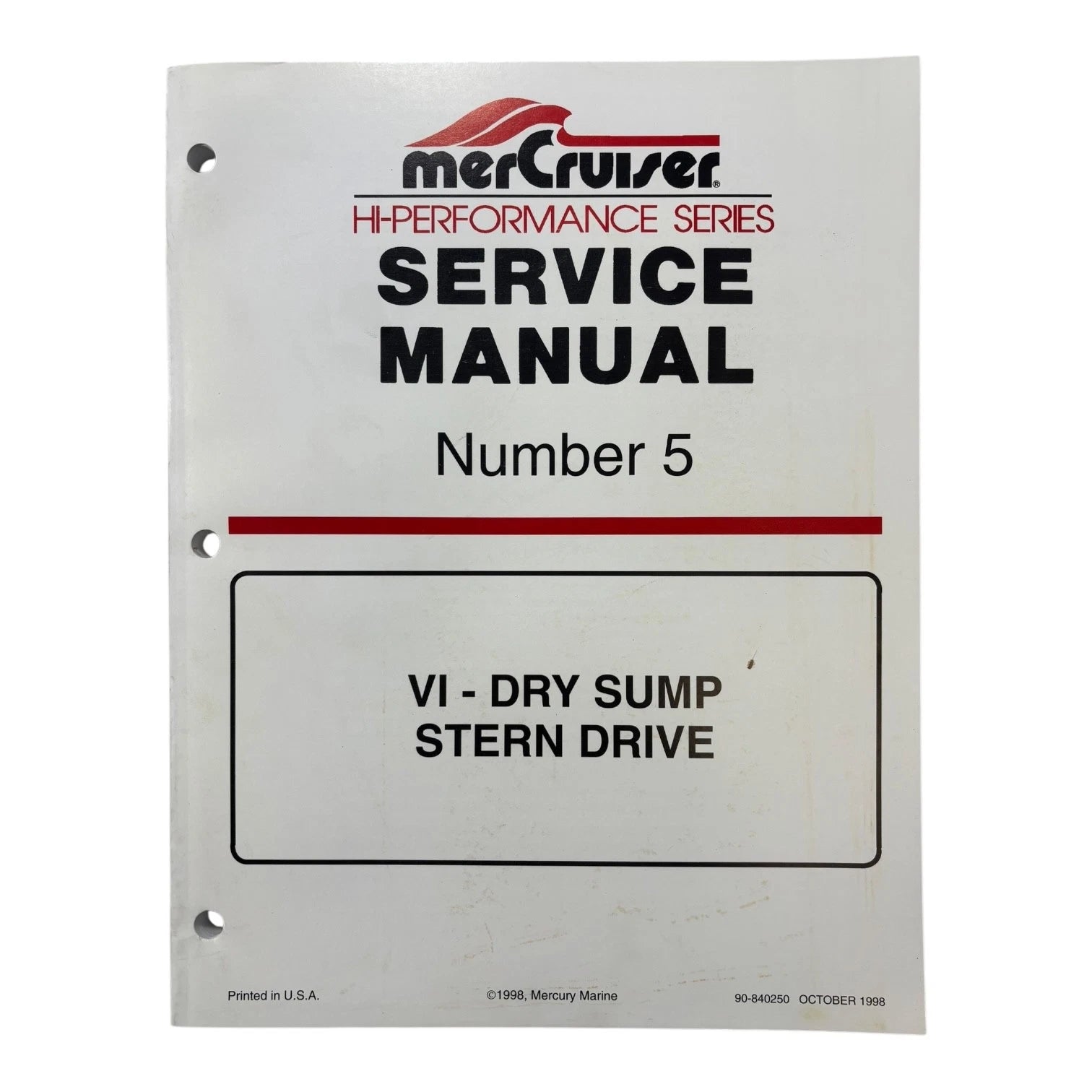 Mercruiser Hi-performance 90-840250, Vi-dry Sump Stern Drive Service