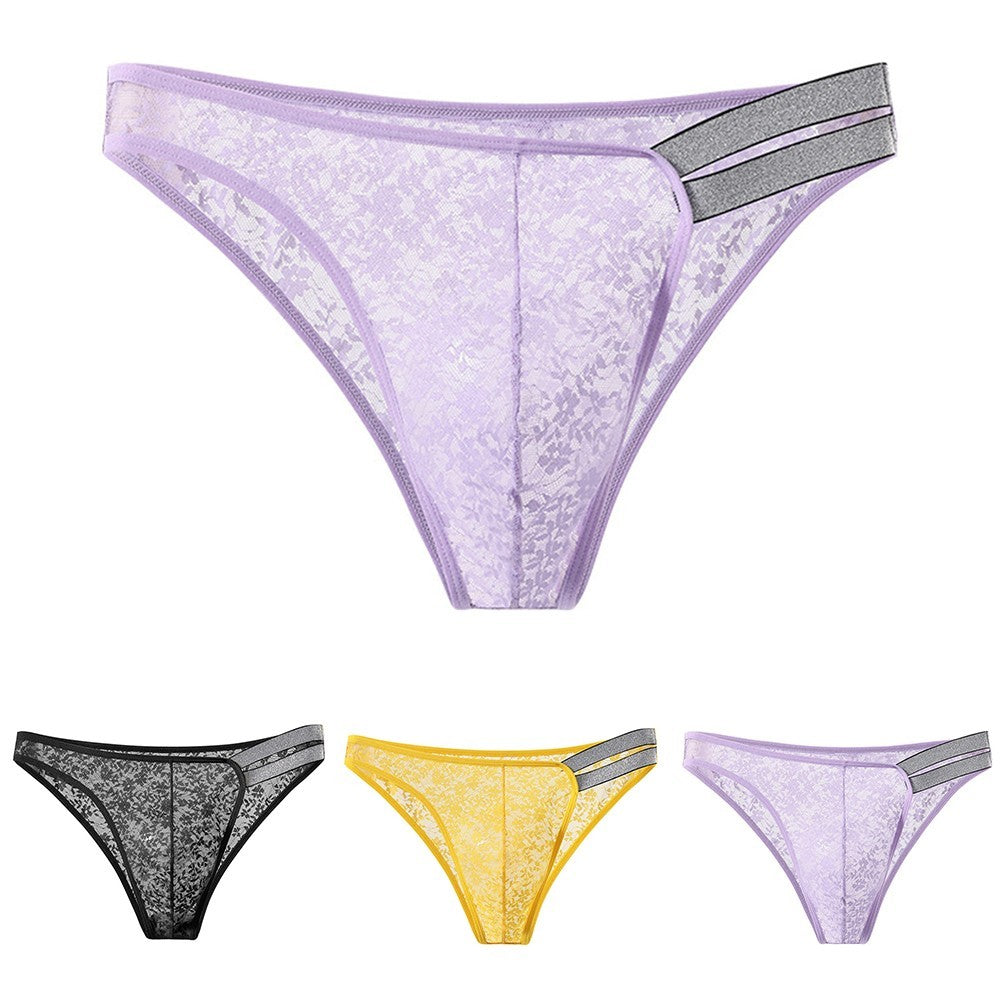 Men's Sheer Briefs Jacquard Underpants